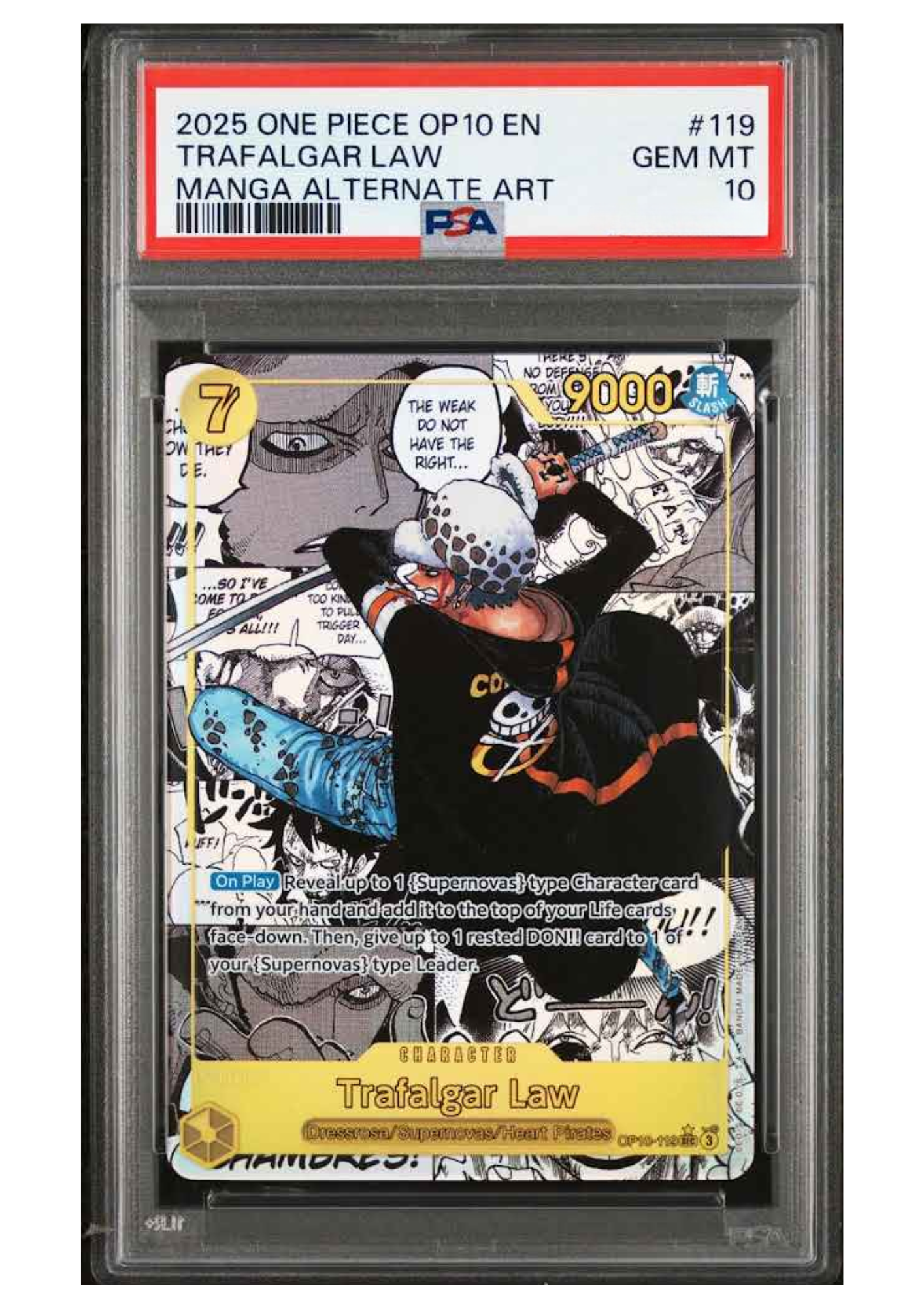 ワンピース カードゲーム PSA10 TRAFALGAR LAW MANGA ALTERNATE ART Trafalgar Law - One Piece - OP10 EN - MANGA ALTERNATE ART - [PSA