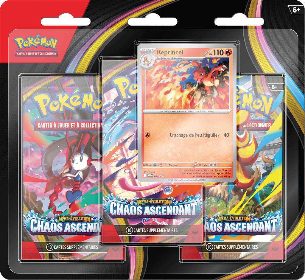 Tri-Pack Pokémon - Méga-Évolution - Chaos Ascendant [ME04] - FR