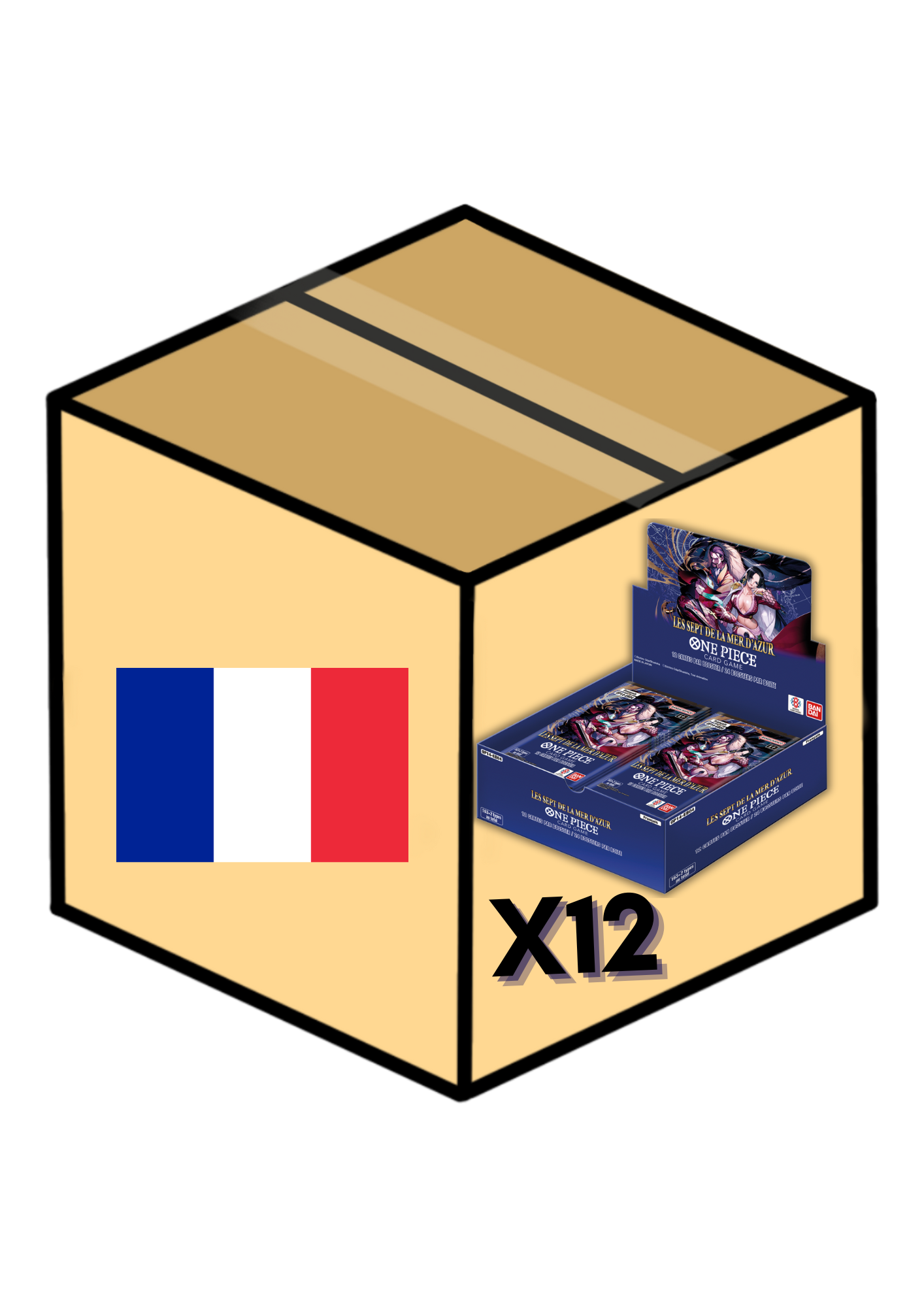 Case de 12 Display - Les Sept de la Mer d'Azur - OP14 - One Piece Card Game - FR