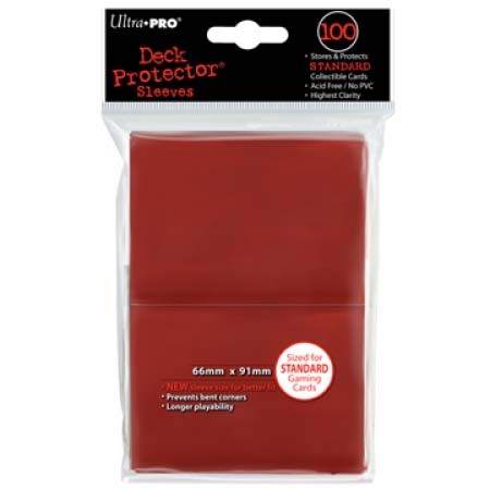 Ultra Pro - Proteges Cartes - Standard - Rouge (100)